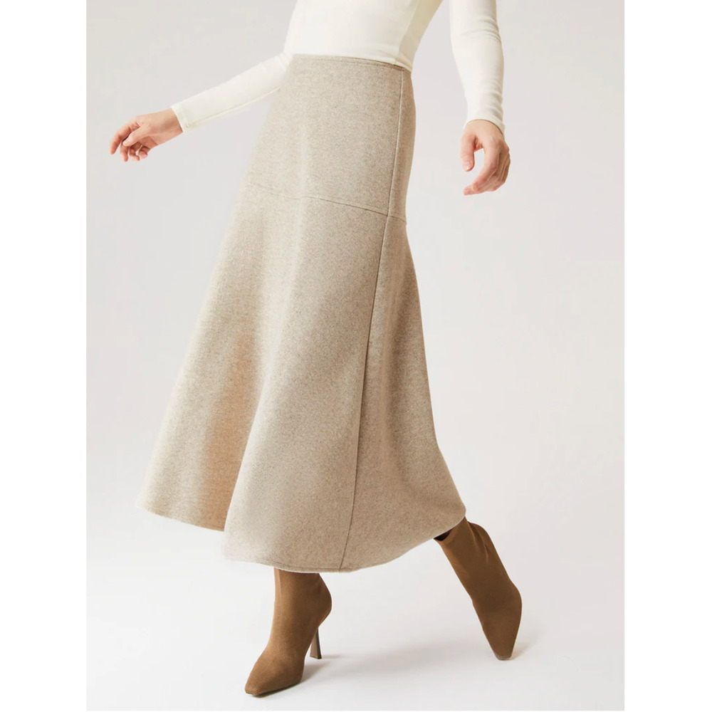 OGL Cashmere-like Flared Maxi Skirt NEW WITH TAGS SIZE L - Picture 2 of 4